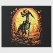 Skeleton Dog Halloween Art Geschenkpapier (Flach)
