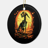 Skeleton Dog Halloween Art Keramik Ornament (Links)