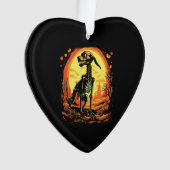 Skeleton Dog Halloween Art Ornament (Vorderseite)
