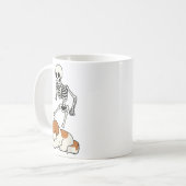 Skeleton Dog Halloween Skeleton Chasing Shih Tzu S Kaffeetasse (Vorderseite Links)