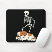 Skeleton Dog Halloween Skeleton Chasing Shih Tzu S Mousepad (Mit Mouse)