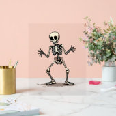 Skeleton Doing the Dab - Funny Halloween Dance Shi Acrylschild (Hochzeit)