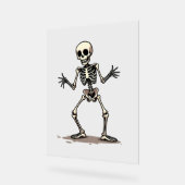 Skeleton Doing the Dab - Funny Halloween Dance Shi Acrylschild (Winkel)