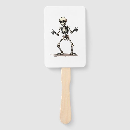 Skeleton Doing the Dab � Funny Halloween Dance Shi Fächer (Vorderseite)