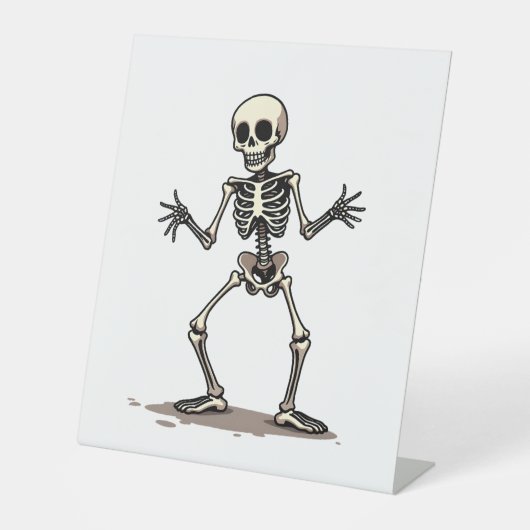 Skeleton Doing the Dab - Funny Halloween Dance Shi Sockelschild (Vorderseite)
