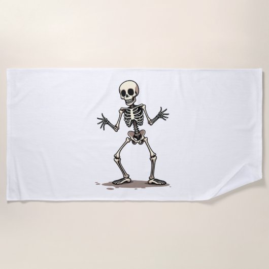 Skeleton Doing the Dab - Funny Halloween Dance Shi Strandtuch (Vorderseite)
