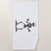 Skeleton Doing the Dab - Funny Halloween Dance Shi Strandtuch (Vorderseite)