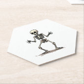 Skeleton Doing the Dab - Funny Halloween Dance Shi Untersetzer (angewinkelt)