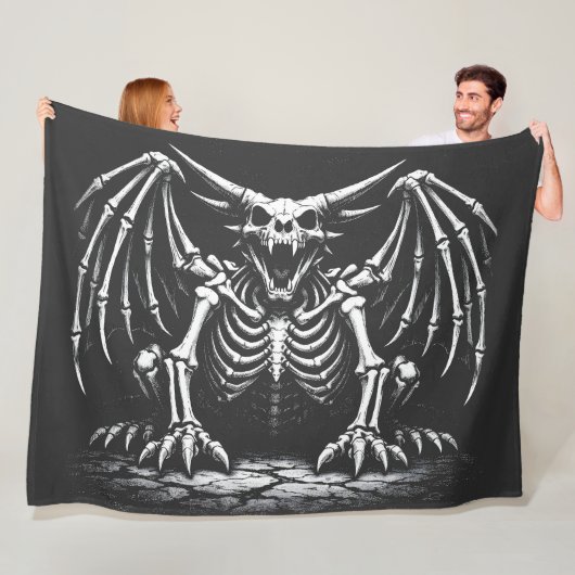 Skeleton-Drache von BurnsInHell Fleecedecke (Beispiel)