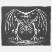 Skeleton-Drache von BurnsInHell Fleecedecke (Vorderseite (Horizontal))
