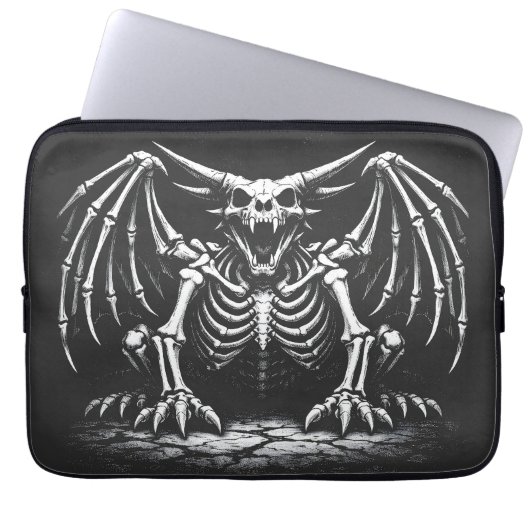 Skeleton-Drache von BurnsInHell Laptopschutzhülle (Vorderseite)