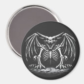 Skeleton-Drache von BurnsInHell Magnet (Vorderseite/Rückseite)