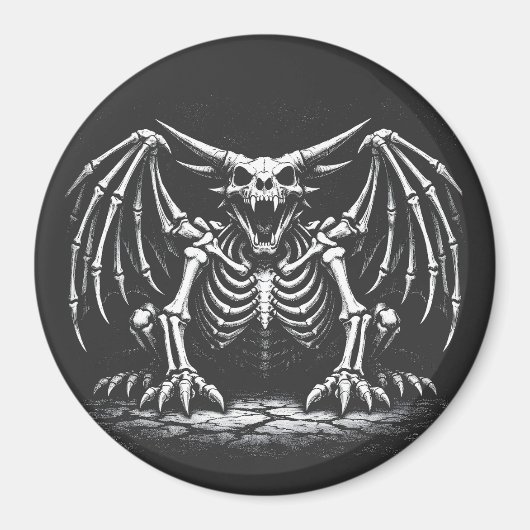 Skeleton-Drache von BurnsInHell Magnet (Vorne)