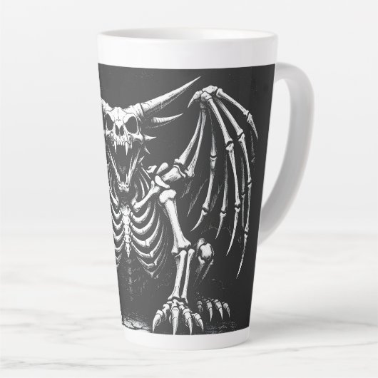 Skeleton-Drache von BurnsInHell Milchtasse (Rechte Ecke)