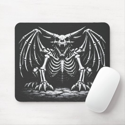Skeleton-Drache von BurnsInHell Mousepad (Mit Mouse)