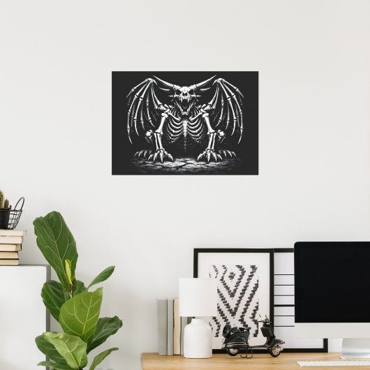 Skeleton-Drache von BurnsInHell Poster (Heimbüro)