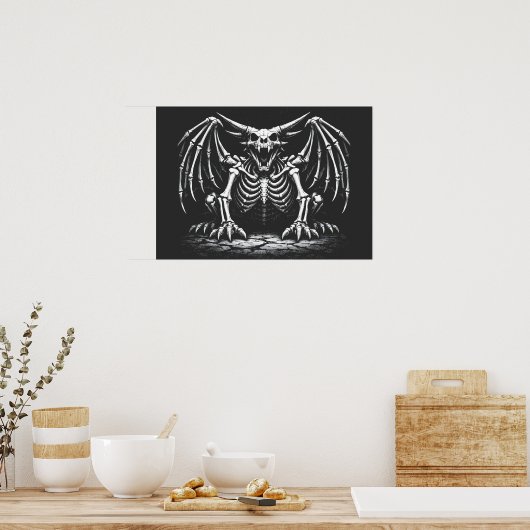 Skeleton-Drache von BurnsInHell Poster (Küche)