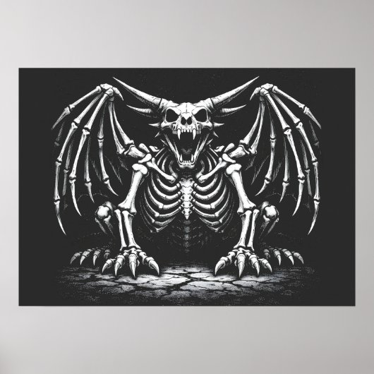 Skeleton-Drache von BurnsInHell Poster (Vorne)