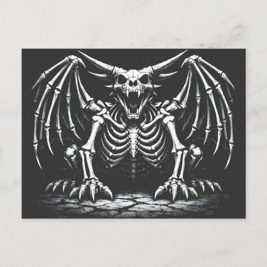 Skeleton-Drache von BurnsInHell Postkarte (Vorderseite)
