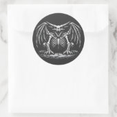 Skeleton-Drache von BurnsInHell Runder Aufkleber (Tasche)
