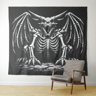 Skeleton-Drache von BurnsInHell Wandteppich