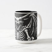 Skeleton-Drache von BurnsInHell Zweifarbige Tasse (VorderseiteRechts)