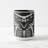 Skeleton-Drache von BurnsInHell Zweifarbige Tasse (Mittel)