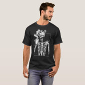 Skeleton Drink Kaffee Coffeine Kaffeehaus T-Shirt (Vorne ganz)
