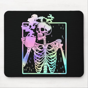 Skeleton Drink Kaffee Frauen Männer Halloween Cost Mousepad