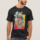 Skeleton Drink Kaffee LGB Q Transgender Pride T-Shirt (Vorderseite)