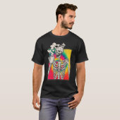 Skeleton Drink Kaffee LGB Q Transgender Pride T-Shirt (Vorne ganz)