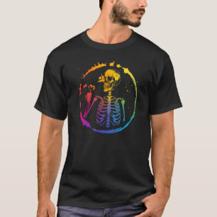 Skeleton Drink Kaffee Lgbt-q Transgender Pride T-Shirt