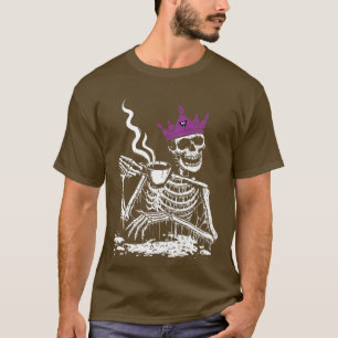 Skeleton Drink Kaffee LGBTQ Lesbische Flagge  T-Shirt
