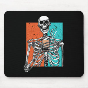 Skeleton Drink Kaffee Lover Spaß Halloween Schädel Mousepad