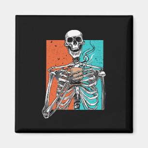Skeleton Drink Kaffee Lover Witziges Halloween Sku Magnet