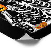 Skeleton Drink Kaffee Lover Witziges Halloween Sku Poster (Ecke)