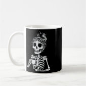 Skeleton Drink Kaffee Skull Funny Halloween Wom Kaffeetasse (Links)