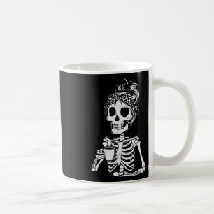 Skeleton Drink Kaffee Skull Funny Halloween Wom Kaffeetasse