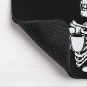 Skeleton Drink Kaffee Skull Funny Halloween Wom Mousepad (Ecke)