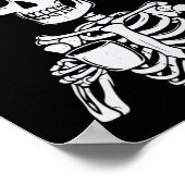 Skeleton Drink Kaffee Skull Funny Halloween Wom Poster (Ecke)