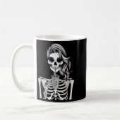 Skeleton Drinking Beverage Monochrome Gothic Hallo Kaffeetasse (Links)