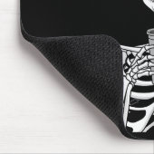Skeleton Drinking Beverage Monochrome Gothic Hallo Mousepad (Ecke)