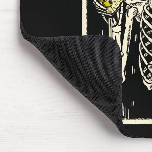 Skeleton Drinks Martini Schwanz Retro Halloween Co Mousepad (Ecke)