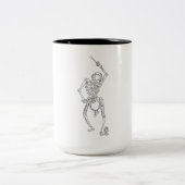 Skeleton Drummer Zweifarbige Tasse (Mittel)