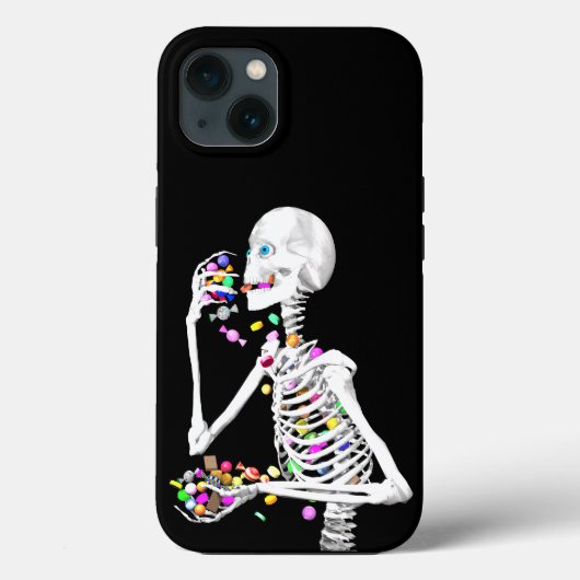 Skeleton Eating Halloween Candy Case-Mate iPhone Hülle (Rückseite)