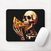 Skeleton Eating Pizza Mousepad (Mit Mouse)