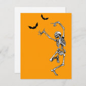 Skeleton Einladungskarte des Tanzens Einladung (Vorne/Hinten)