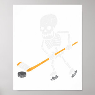Skeleton Eishockey Halloween Kostüm Spor Men Boy Poster