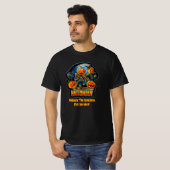 Skeleton Engel of Death Halloween Pumpkin Crows T-Shirt (Vorne ganz)