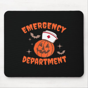 Skeleton Er Nurse Emerse Department Halloween D Mousepad